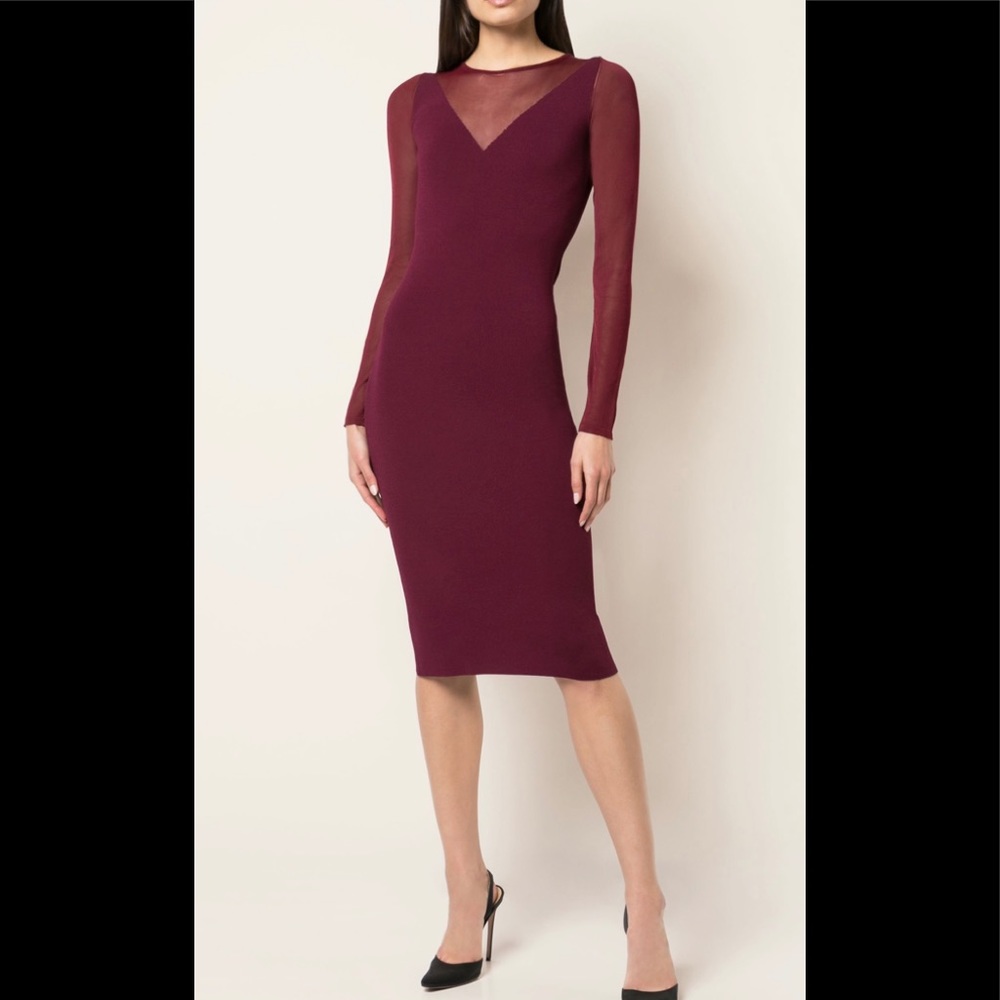 Altuzarra Masako knit dress in malbec color